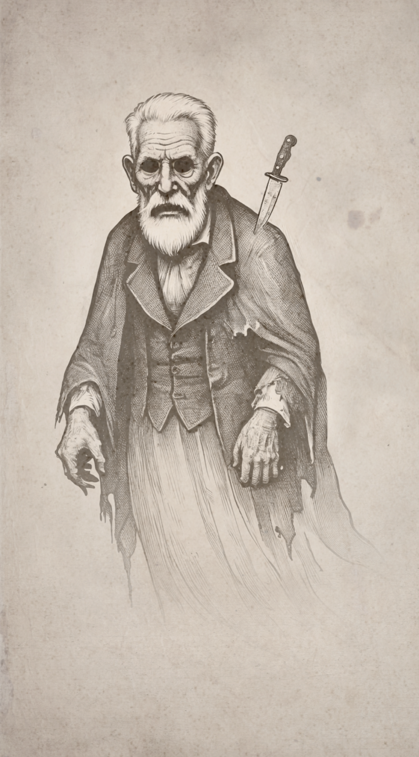 Fantasma vecchio accoltellato